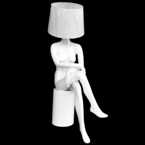 OWHS-02 Манекен женский глянцевый сидящий (под абажур)