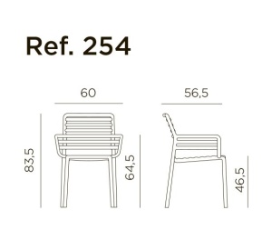 Кресло пластиковое Doga капучино