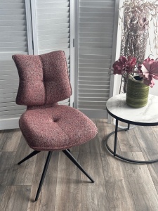 Стул ДЕЛИ (DELI) 360 град, цвет БРУСНИЧНЫЙ H300126-9 , ткань / ЧЕРНЫЙ каркас, ®DISAUR