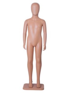 B1RU(MKn-01) Манекен детский пластиковый, безликий, рост 1300 мм, 65х56х69 см