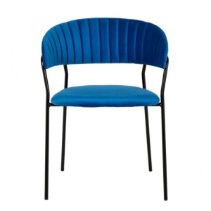 Стул Turin, синий с чёрными ножками