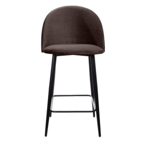 Cтул полубарный Thomas, бархат антрацит