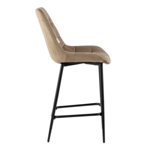 Стул полубарный Флекс, велюр капучино, 65 см