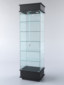 Витрина "ФАНТАЗИЯ" №5-1 (задняя стенка - стекло), Черный
