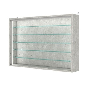 Витрина настенная №3-5Г-П, Метрополитан Грей