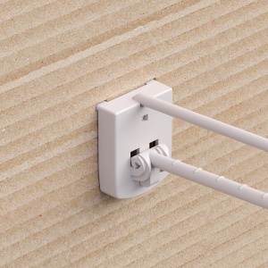 Крючок одинарный SINGLE HOOK-PH-CR-B-250 белый, в картон, длина 250 мм