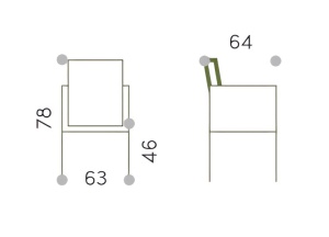 Кресло плетеное с подушками Elba Rope красный