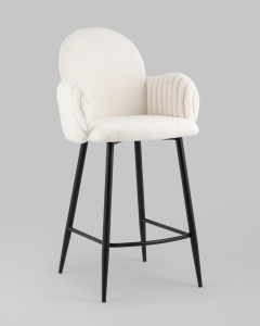 Стул полубарный Wave Stripes букле белый