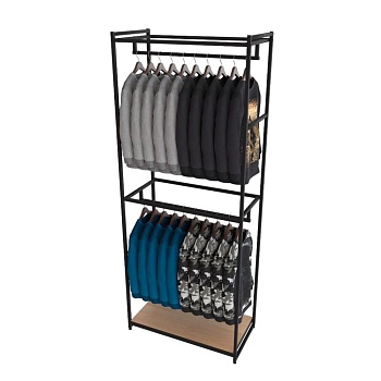 Стеллаж для одежды A2290-04-ЧДС 220х90х45