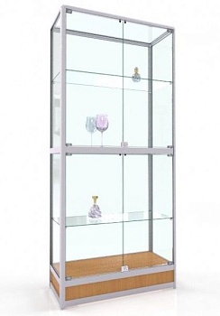 ВА-241 Витрина из алюминиевого профиля с подиумом  цвет Синий