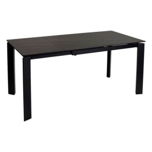 Стол Corner 120 матовый, GOLDEN BLACK SINTERED STONE / BLACK
