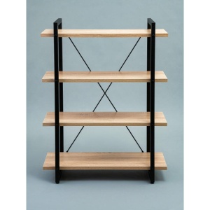 Мс-2 Стеллаж металлический в стиле "Лофт" (орех)