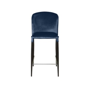 Стул полубарный Albert, бархат синий