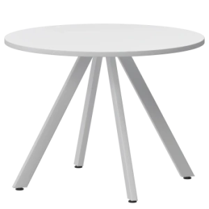 Стол нераздвижной Байкал Мини Обеденные столы в пластике Байкал 900 (Н-3820) Супер Белый/Белый муар