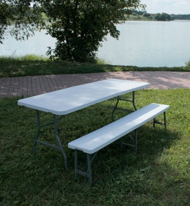 Стол-книжка пластиковый разборный белый