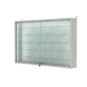 Витрина настенная с регулировочными полками №3-5А-РЕГ-П, Метрополитан Грей