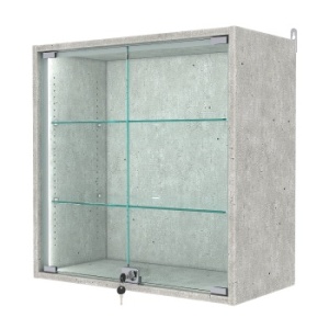 Витрина настенная с регулировочными полками №1-1АГ-РЕГ-П, Метрополитан Грей