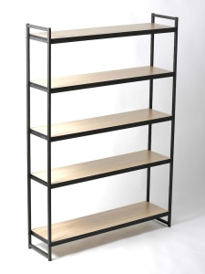 Стеллаж лофт ПД-1712Ч с полками ЛДСП цвета дуб