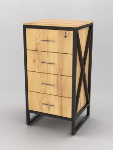 Торговый приставной прилавок "ЛОФТ СТИЛЬ" №13, Дуб Золотистый