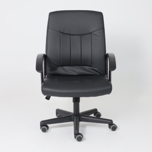 Кресло поворотное Polo, чёрный, экокожа