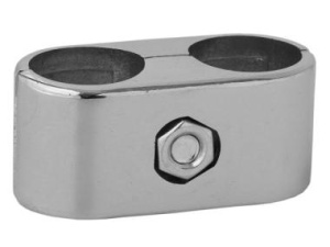 UNO-02 Chrome(R55) Зажим хром для 2-х параллельных труб