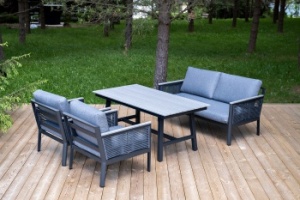 "Сан Ремо" комплект садовый для лаунж-зоны серыйцвет Серый