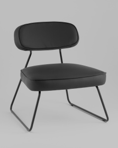 Кресло Кэйт ткань экокожа чёрный