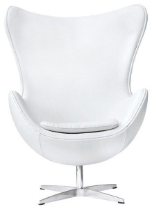 Кресло дизайнерское Egg chair (Arne Jacobsen Style) A219 белый