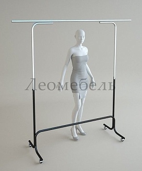 Вешало напольное регулируемое по высоте 5MR-11K на колесах черное