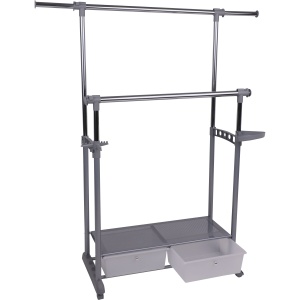 Вешалка для одежды Cora на колесах, хром, металл