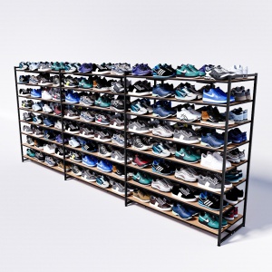 Стеллаж для обуви, сумок и иных товаров в стиле Лофт Б1527-08-3 (без полок)