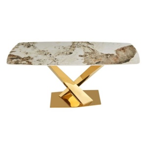 Стол обеденный Интерно, белый мрамор