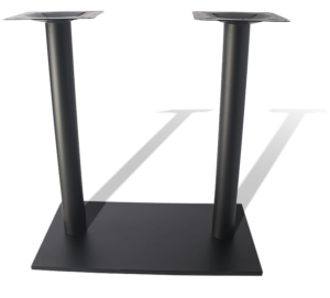 Опора для стола металлическая прямоугольная, черная, для кафе, серия Квадро, модель 4315 эконом