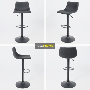 Стул барный Madrid, черный, ткань