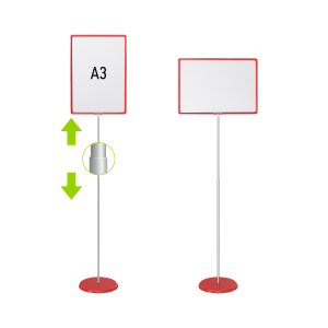 ЗНАК А3 Стойка информационная телескопическая красная П.02.02цвет Красный