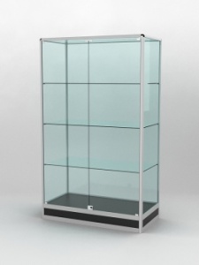 Витрина "ПРОФИЛЬ ПОДИУМ" №2-500-2 (задняя стенка - стекло), Черный