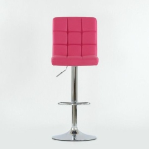 Барный стул Лагер, розовая кожа