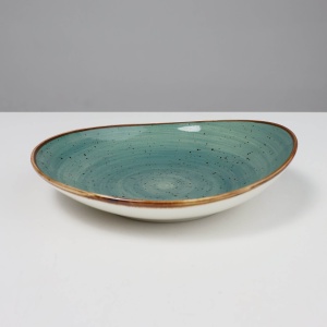 Блюдо глубокое VITAL, фарфор, зеленый, 22*19,5*5см