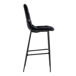 Стул барный Тейлор, велюр черный
