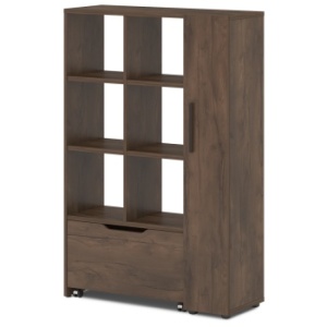 Стеллаж комбинированный с выкатным ящиком к рабочему месту T-751 л/пр Лавана - Lavana цвет Таксония темная