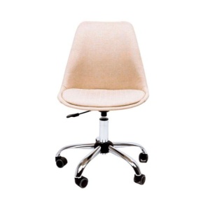 Кресло поворотное Shell, светло-бежевый, ткань