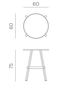 Стол пластиковый обеденный Combo 60 терра