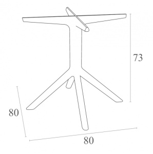 Подстолье пластиковое Sky Legs белый