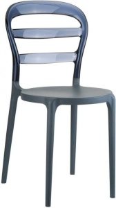 Стул пластиковый Miss Bibi темно-серый