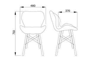 Стул Colin, кремовый, экокожа