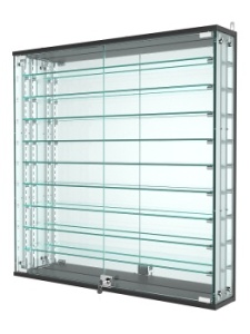 Витрина "АТРИУМ" с регулировочными полками настенная №4-6-РЕГ, Черный