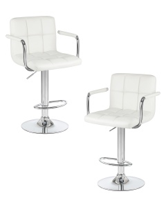 Набор 2 шт Стул барный DOBRIN KRUGER ARM, белый