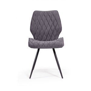 Стул Флеш ромб, бархат серый 27