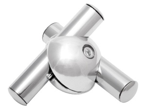 JOK-31DX(R6) Chrome Зажим хром для 2-х труб, крестовой, правый