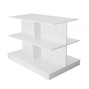                 ExTL-58-68-78x118-86 ЭкспоСтол,3 ур.780х180/ 680х1180/ 580х1180,Н860 ЛДСП16мм,бел. шагрень.с цок.нож